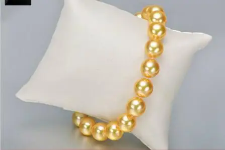

FREE SHIPPING HOT sell new Style >>>> elegant 9-10mm natural south sea gold pearl bracelet 7.5-8