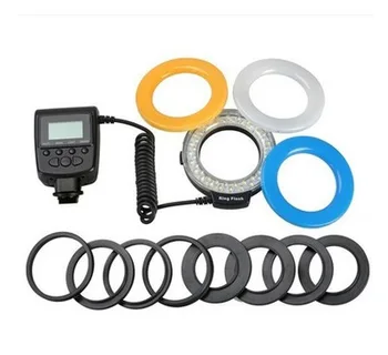 

Macro LED Ring Flash Bundle with 8 Adapter Ring for Canon Nikon Pentax Olympus Panasonic DSLR Camera Flash V HD130