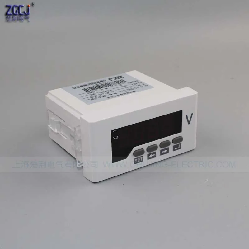 

DC 0-200V Digital display DC voltage meter with 1 relay alarm output and RS485 communication function 200V voltage panel meter
