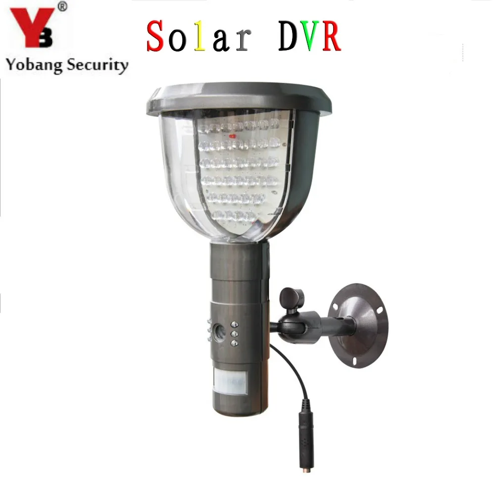 

Yobang Security Solar Power 720P HD PIR Camera Solar Motion Detecting Surveillance CCTV Camera Support TF Card Video Record