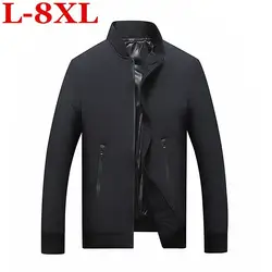 Новый 8XL 7XL 6XL 5XL Большие размеры мода стоять воротник мужской парка куртка Mens Solid толстые куртки и пальто человек зимние парки