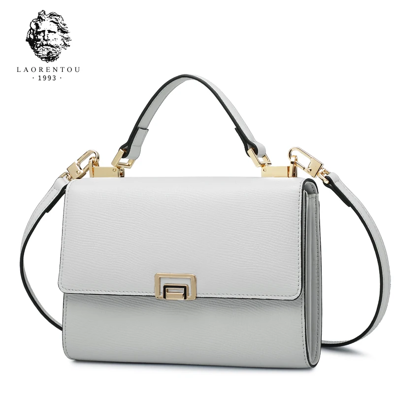 

LAORENTOU Women Crossbody Bags Split Leather Fashion Shoulder Bag for Lady Purses Luxury Vintage Messenger Bag Women Purses