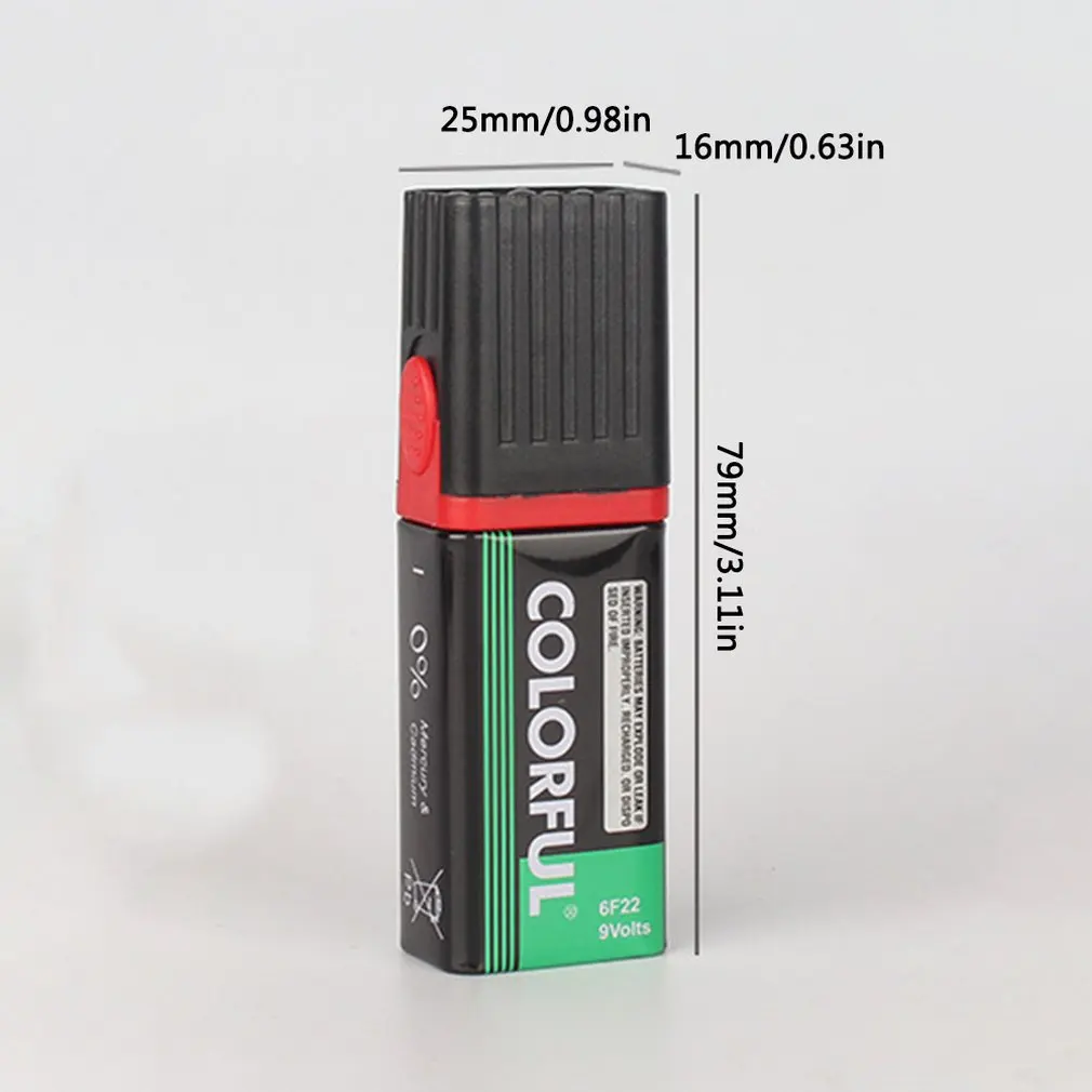 6Led Новый Пластик фонарик бытовые мини бликов соломенная шляпа 9V Батарея на