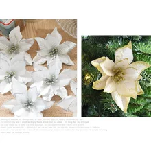 5 шт./компл. Искусственные Рождественские цветы Рождественская елка украшения, Декор для дома на Рождество/украшения для рождественской вечеринки