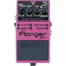 Босс Аудио в BF-3 flanger педали для гитары и баса при Мгновенном режиме, нажмите темп, и Ультра и получить/Пан режимов