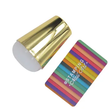WUF 1 Pc Silicone XL Marshmallow Sticky Nail Stamp Scraper For Nails Art #GD-06