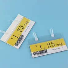 Прозрачный держатель знака с защелкивающимися зажимами для проволочных дисплеев, рекламный ценник, этикетка, полка, ограждение, корзина, вешалка