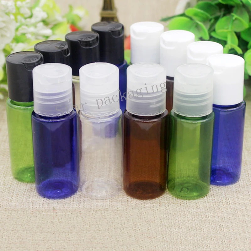 메이크업 크림용 블랙 디스크 뚜껑 병, 50x15ml, 빈 휴대용 재사용 가능 병, 플라스틱 메이크업 스킨 케어 병