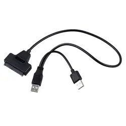 Горячее предложение USB 2,0 на SATA Serial ATA 15 + 7 22 P Кабель-адаптер для 2,5 "HDD ноутбука жесткий диск