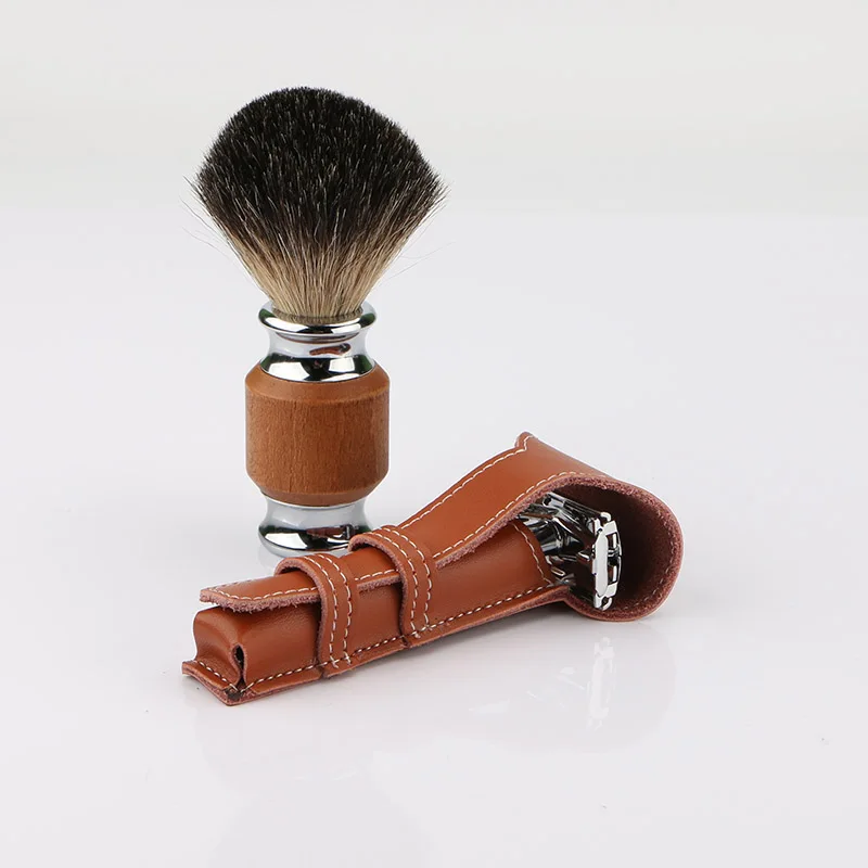 HAWARD Razor двойной защитный чехол для бритвы из натуральной кожи Дорожный Чехол