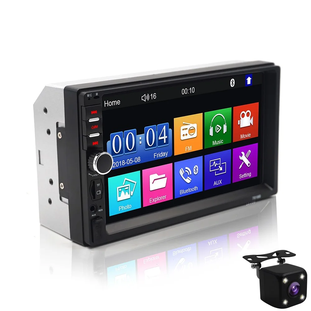 Carsanbo Universal 2 din Car Multimedia Player Autoradio 2din Stereo 7" Touch Screen Music Video MP5 Player Auto Radio Bluetooth - Цвет: with camera