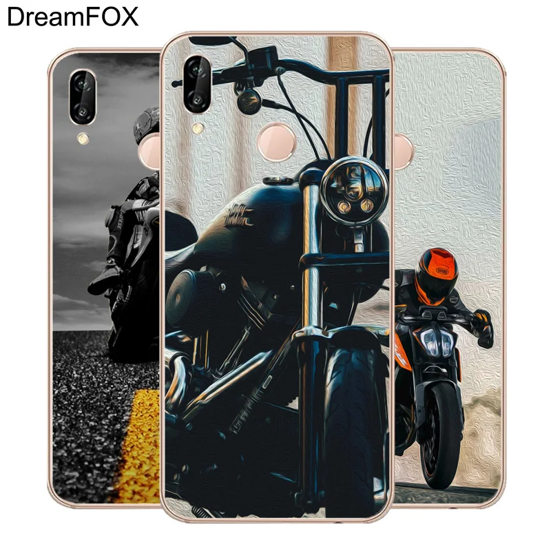 DREAMFOX M194 Cool Motorcycle Soft TPU Silicone Case Cover For Huawei Honor 6A 6C 6X 7C 7X 8 Lite Pro |
