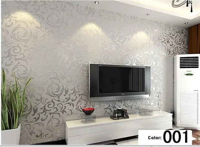 tapeten silber silber farbene seiden tapete 48. wallpaper wood tapeten silber silber farbene seiden tapete 48. wallpaper wood, Esszimmer