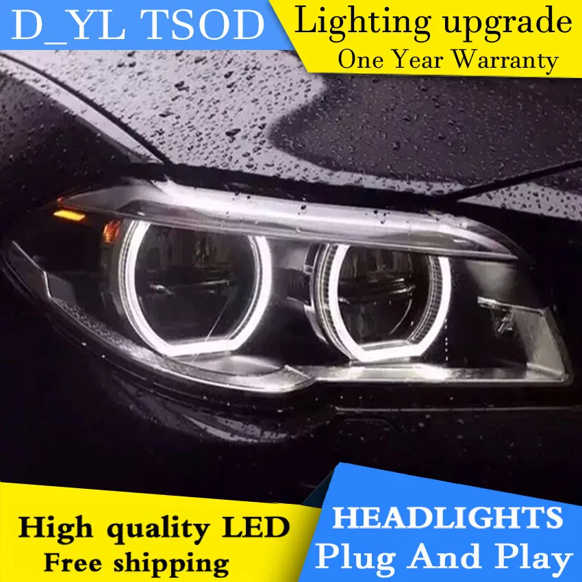 

D_YL Car Styling for f10 f18 525i 528i 530 Headlights 2011-2015 LED Headlight DRL Lens Double Beam H7 HID Xenon bi xenon lens
