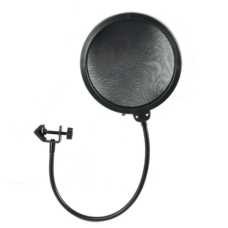 

1Pc Flexible Studio Microphone Mic Wind Screen Pop Filter Mask Shied Gooseneck Black