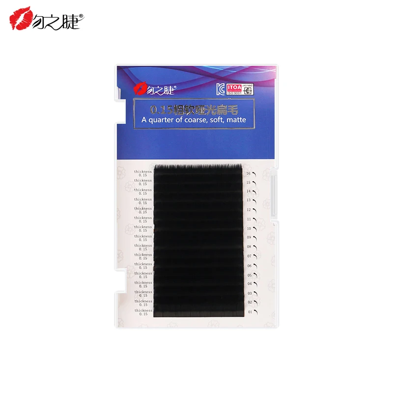 

Flat Ellipse Eyelash 16rows/case 8~13mm premium natural synthetic mink individual eyelash extension makeup cilia professional