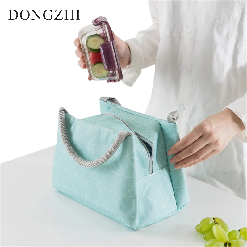 

Summer Insulated Lunch Bag For Women Kids Adults Lunch Box Holder Organizer Oxford Fabric Thermal Lunch Tote Cooler Storage Bag