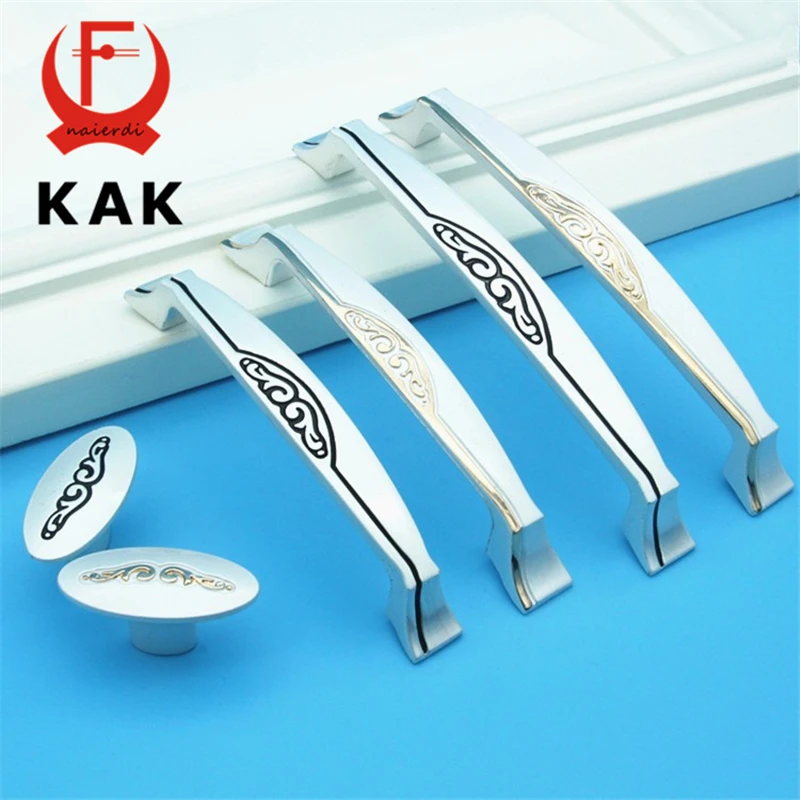 KAK, современный стиль, шлицевые твердые ручки 96 мм, 128 мм, цинковый сплав, ручки для кухонного шкафа, выдвижные ящики, ручки для мебели