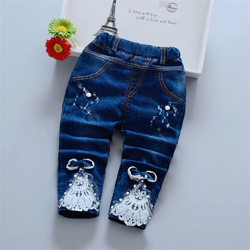 Nouveau Ne Bebe Fille Pantalon Dentelle Perles Jeans Bebe Vetements Pour Filles 17 Automne Infantile Vetements Enfant Pantalon Bebe Fille Jeans Aliexpress