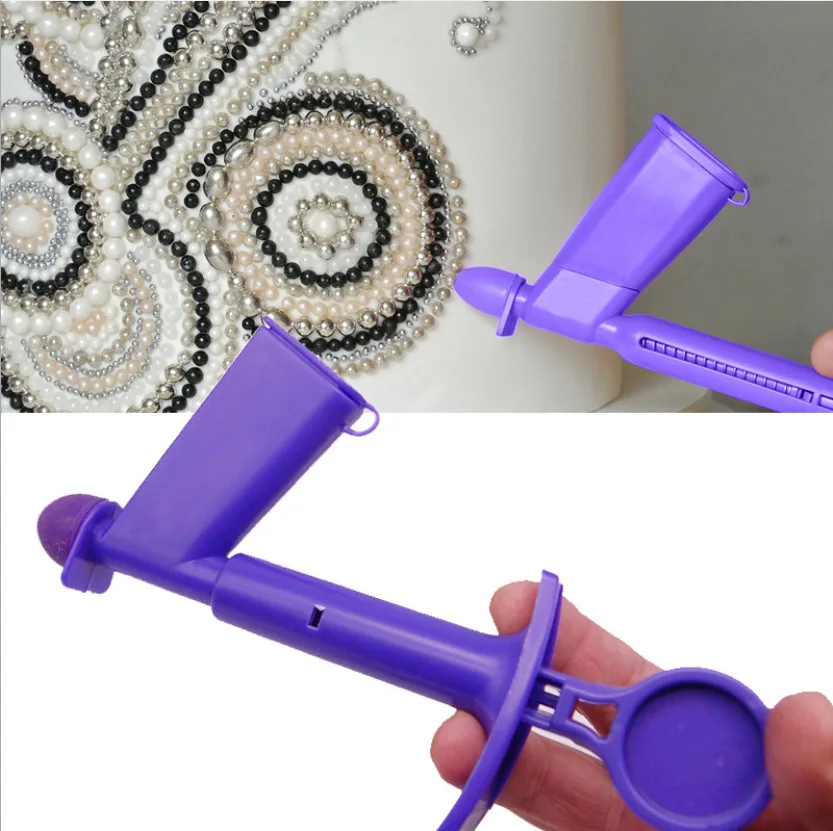 

2019 New Exotic Design Moulds Plastic Pearl Applicator Fondant Cake Decorating Tool Pearl Ball Applicator Cake Tools Dropship