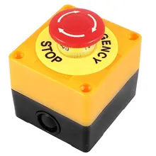 Жесткий красный пластиковый чехол с кнопкой аварийной остановки переменного тока 660 В 10 А