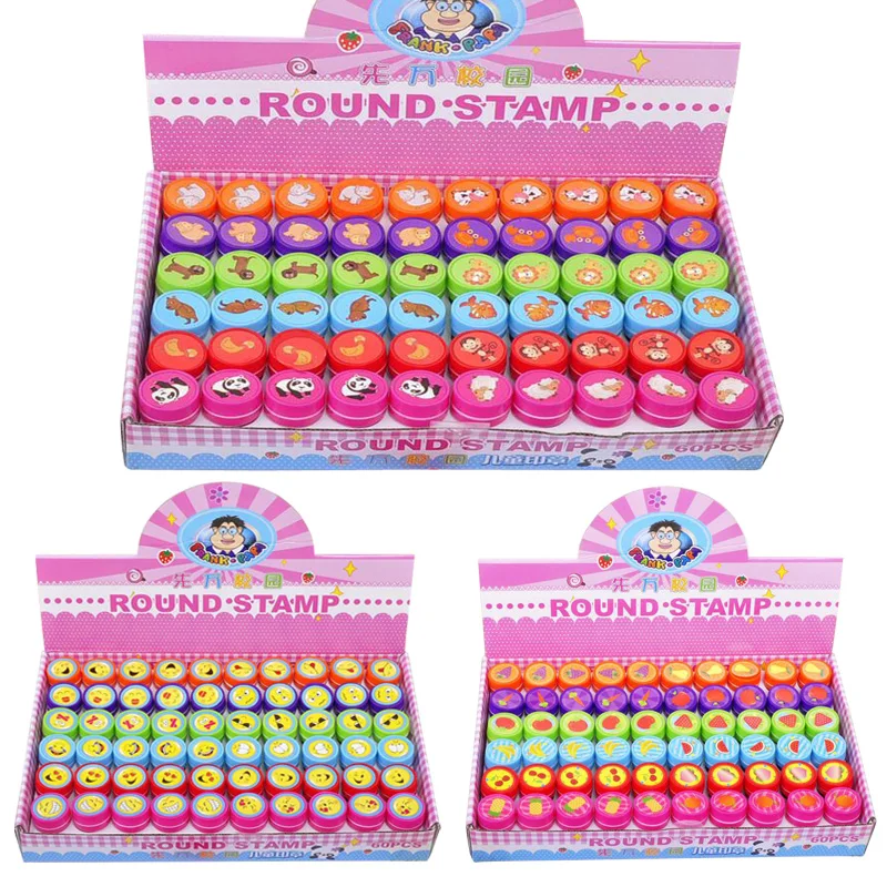 

60x Cartoon Cute Toy Seal Showcase Children's Small Seal Award Prize Seal Gift Toys