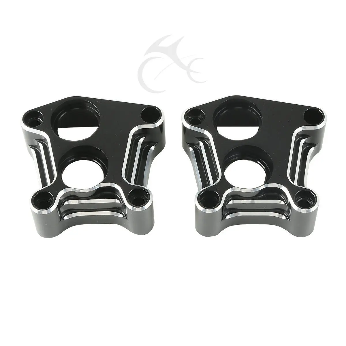  Aluminum Black Front Rear Pushrod & Lifter Cover For Harley Electra Glide Bob Twin Cam Fatboy 1999-