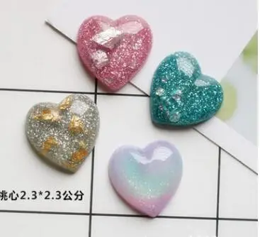 

Heart DIY Resin Accessories Mobile Phone Shell DIY Material Refrigerator Stickers Home Decoration Accessories