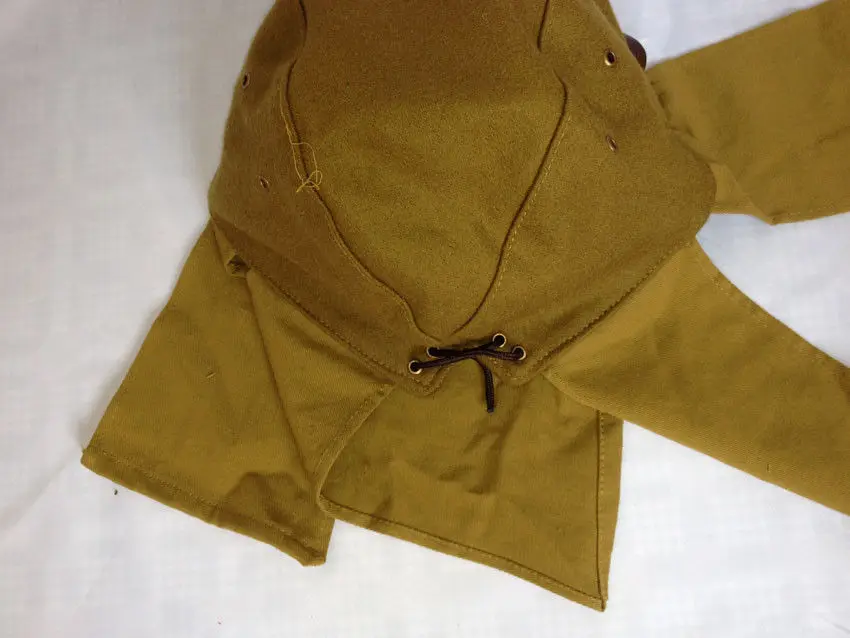 German Officer Cap Set WWII JAPANESE ARMY IJA SOLDIER FIELD WOOL CAP HAT WITH HAVELOCK NECK FLAP L-JP004