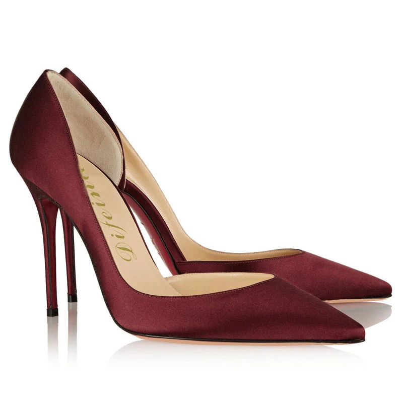 burgundy heels cheap