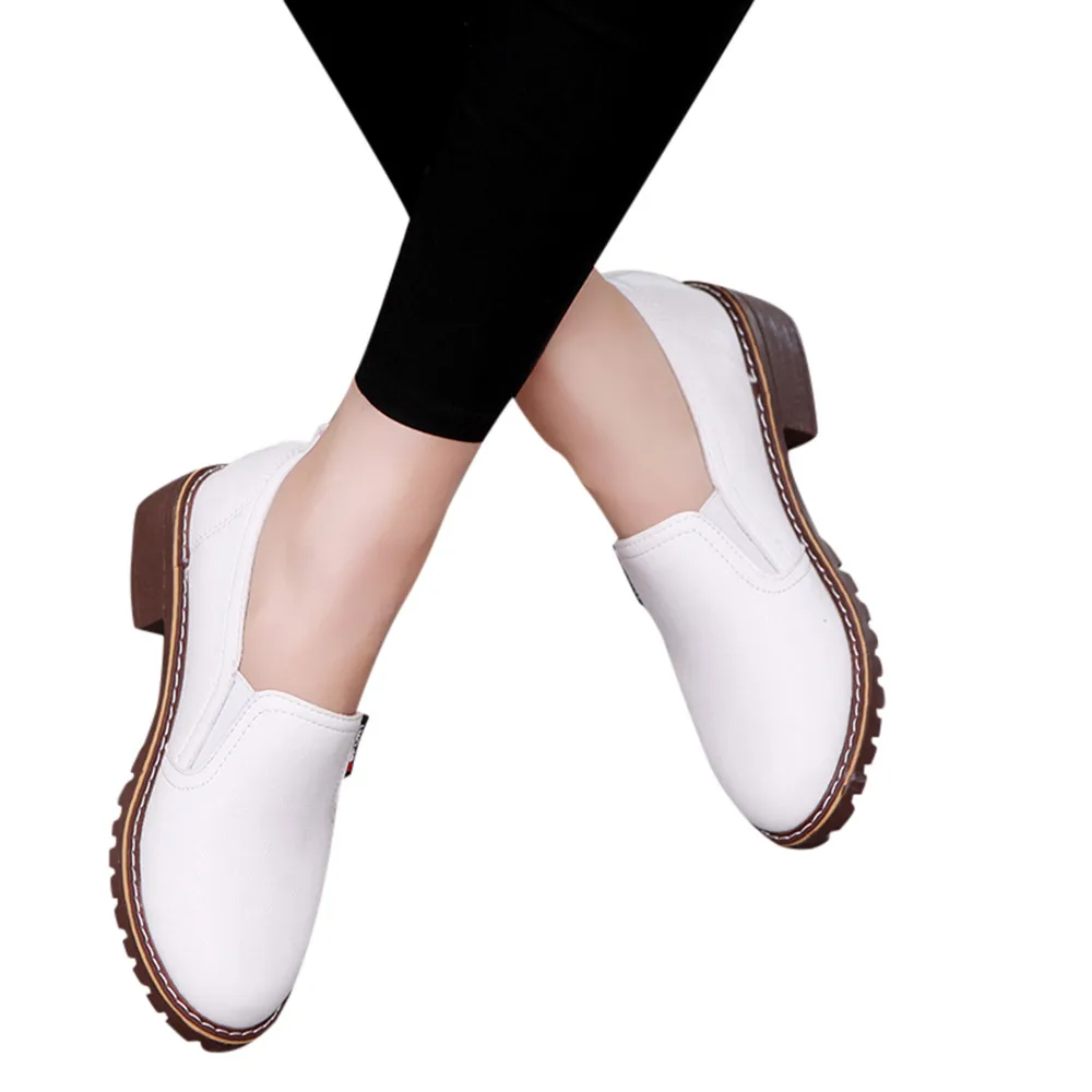 

Women's Ladies Shoes Fashion Ankle Oxford Leather Casual Shoes Short Boots 2018 new woman shoes pumps