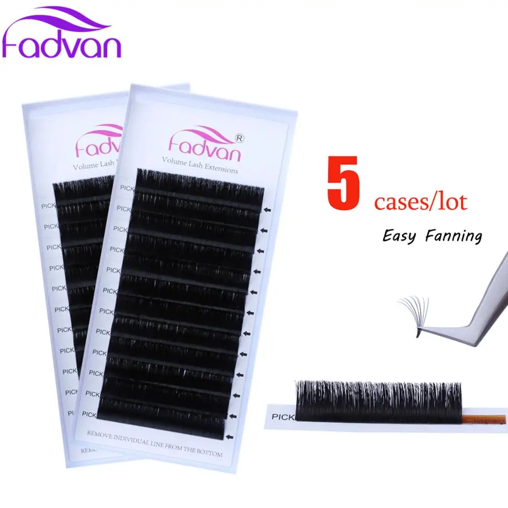 

5 Case/ Lot Flare Lash Extenstion 2D/3D/4D/5D Volume Eyelashes Extension Natural Long Tools Fake Individual Lashes Makeup FADVAN