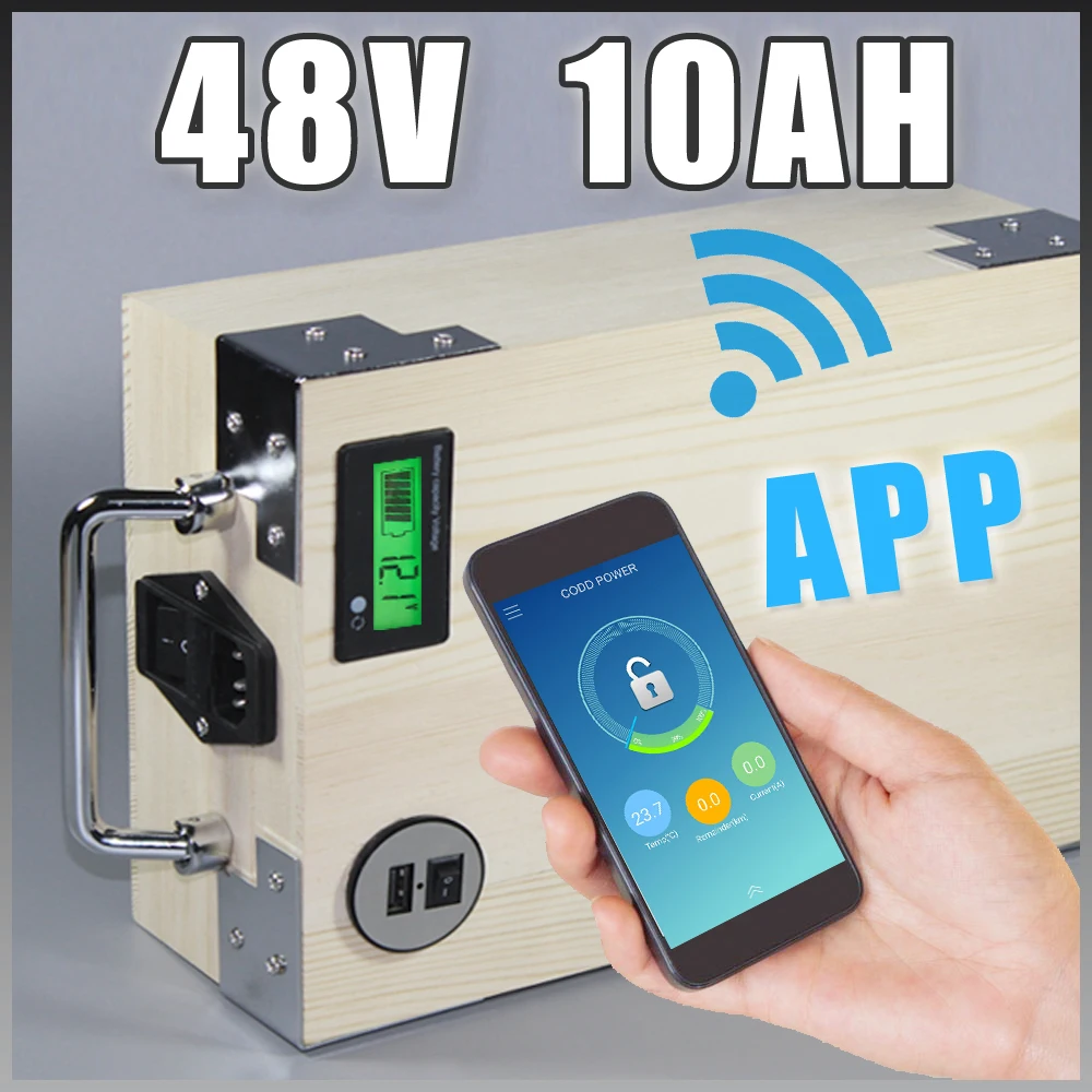 Excellent app 48V 10Ah Electric Bicycle LiFePO4 Battery + BMS ,Charger Bluetooth GPS control 5V USB Port Pack scooter electric bike 0 Excellent app 48V 10Ah Electric Bicycle LiFePO4 Battery + BMS ,Charger Bluetooth GPS control 5V USB Port Pack scooter electric bike 0