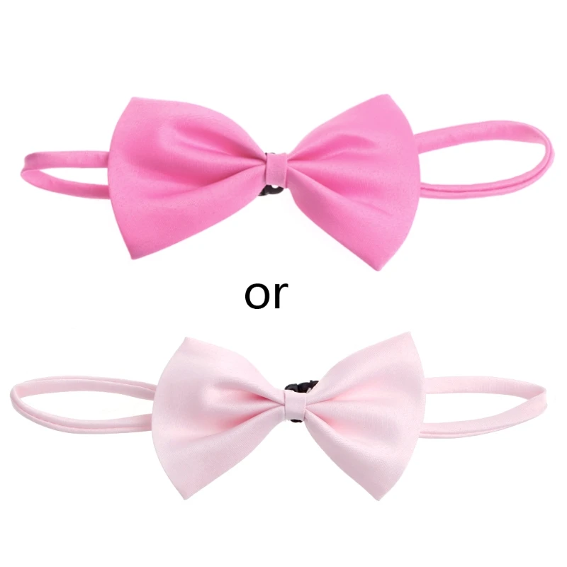 Детский галстук-бабочка для мальчиков и девочек ясельного возраста, Свадебный галстук-бабочка, простой галстук - Цвет: PK