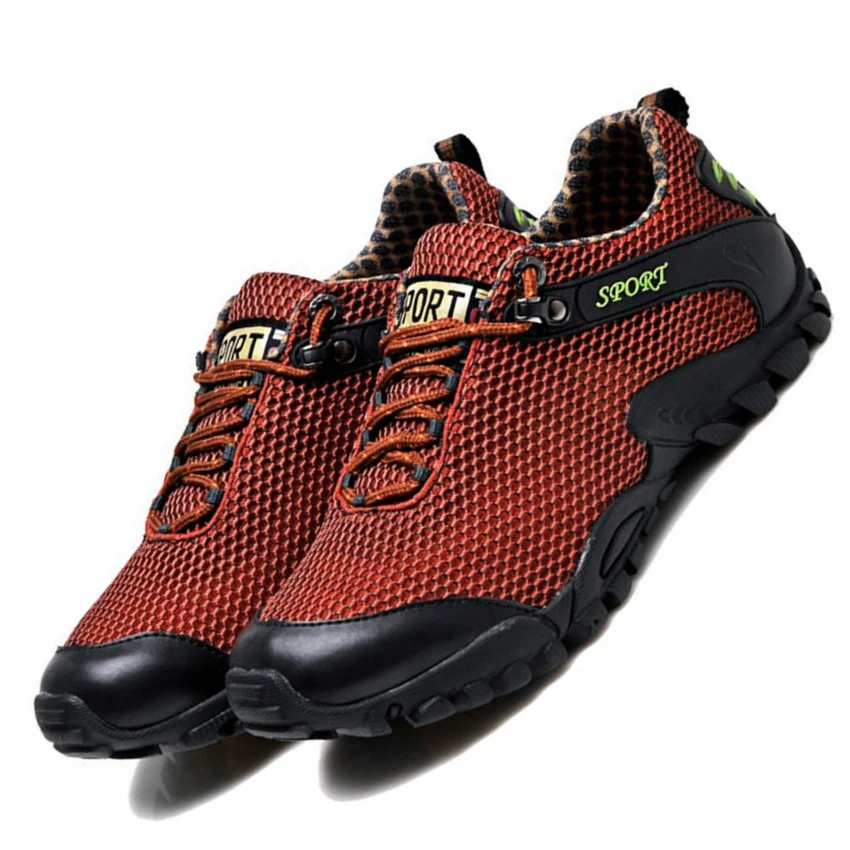 Летняя дышащая Спортивная походная обувь для путешествий мужские Ультра-легкие водонепроницаемые мужские брендовые походные ботинки для отдыха мужские Ботильоны h358
