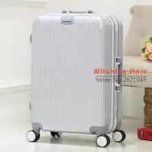 28 INCH 202428 r genuine PC high grade aluminum frame boarding luggage universal wheel box EC