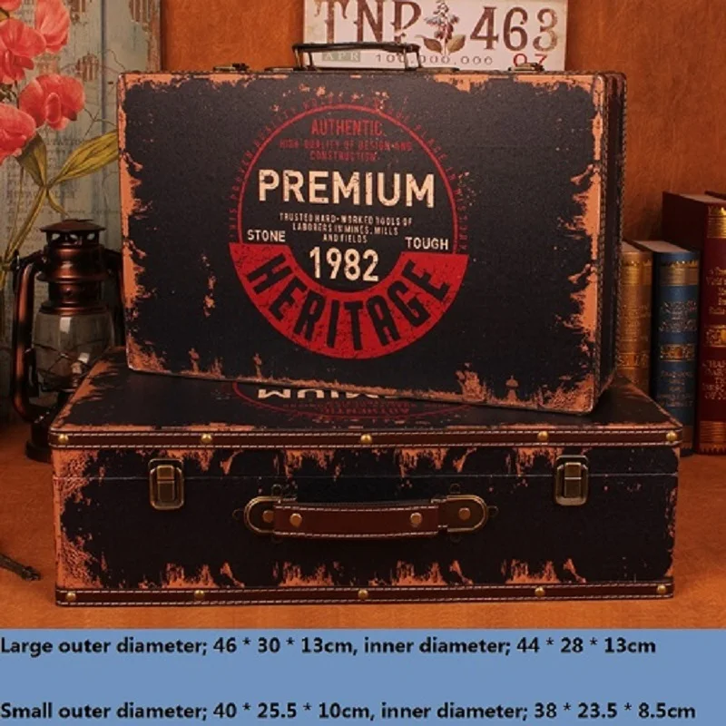 2 шт./компл. коробка для хранения макияжа Органайзер Ящик ретро чемодан