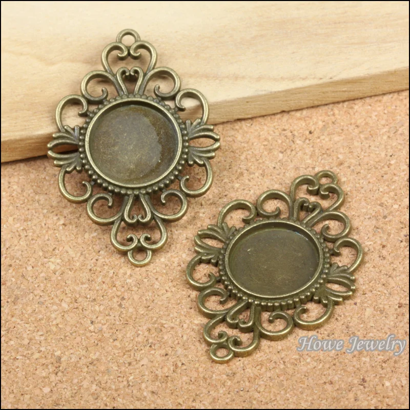 

7 pcs daintiness Circular frame Connector Pendant Charm Antique bronze Zinc Alloy Bracelet Necklace DIY Metal Jewelry Findings