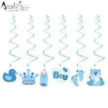 

Baby Shower Ceiling Hanging Swirl Decorations Cutout Boy Baby Shower Party Supplies DIY Decorations Event Party Festive