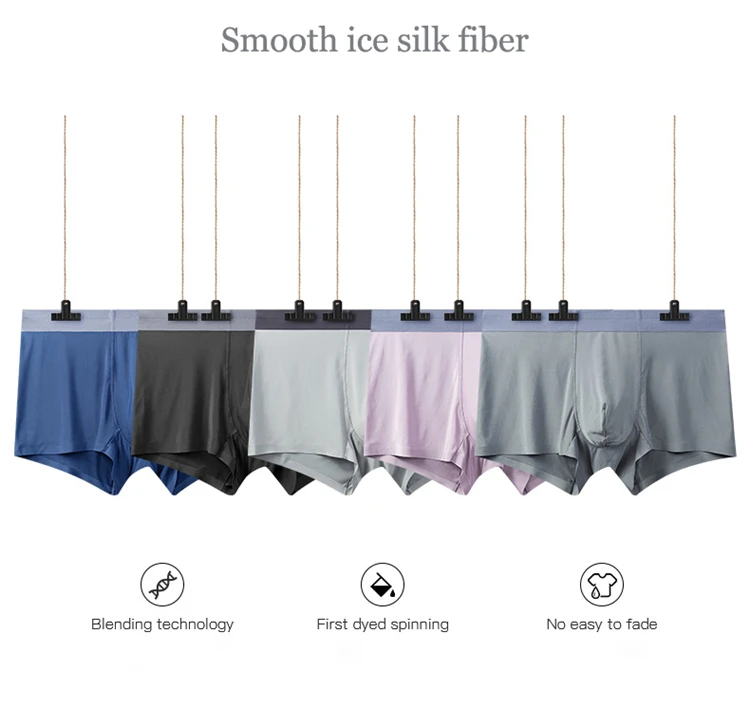 EVES Cooling Dry Fit Мужское нижнее белье боксеры 2 шт. мужские шорты удобные трусы дышащие