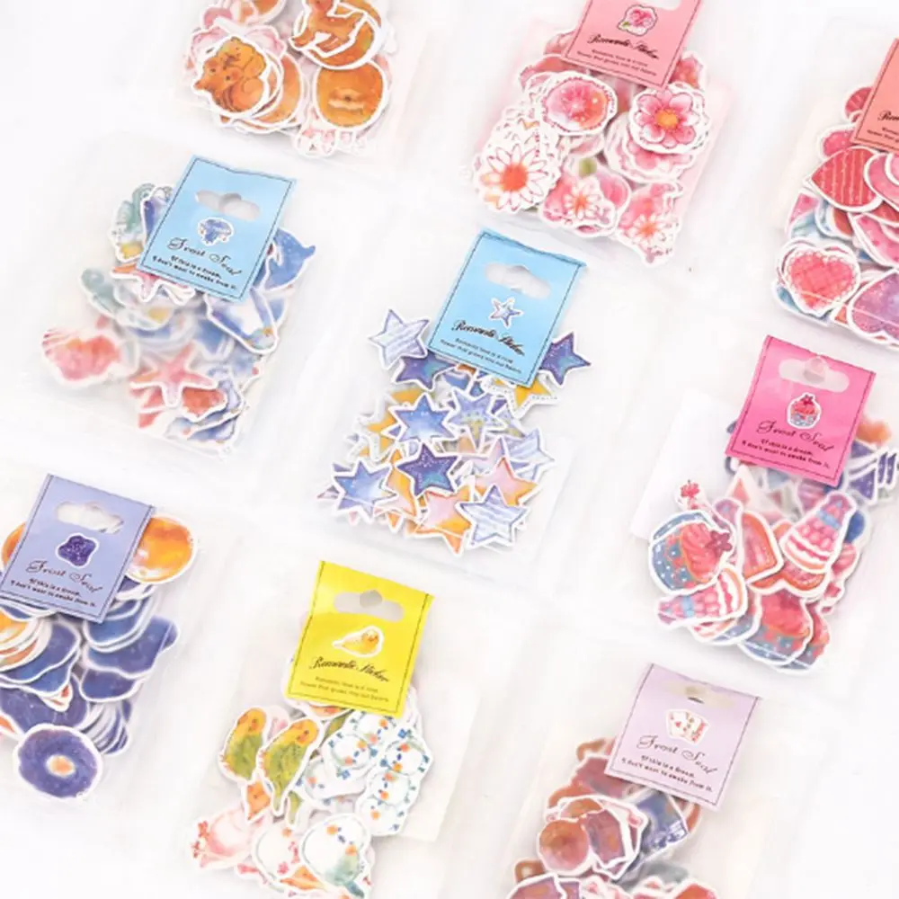 

70 Pcs/Pack DIY Cute Kawaii Romantic Heart Star Paper Crafts And Scrapbooking Sticker For Scrapbook Decoration