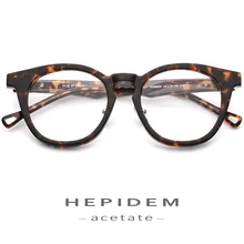 Ацетатные оптические очки, оправа для мужчин и женщин, Депп очки, прозрачные очки, фирменный дизайн, винтажные круглые стильные очки ботаника