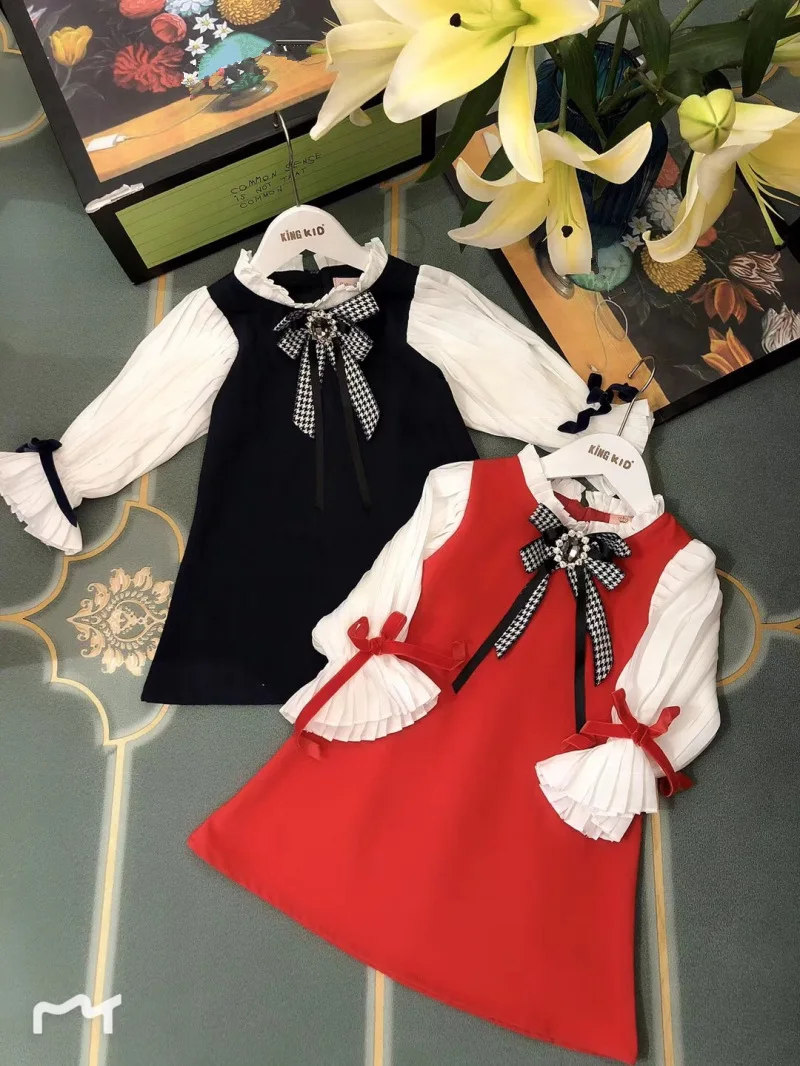 

XINI MOMMY official store 90-140cm 6pc spring dress girls clothing miraculous ladybug girls dress A-Line kids dresses for girls