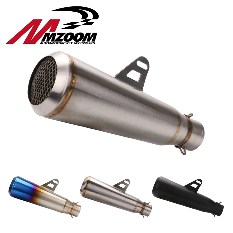 

38-51mm universal motorcycle exhaust silencer without dB Killer silp in 310mm silencer system for Honda CBR300 / 500 K6 / 7/8/9