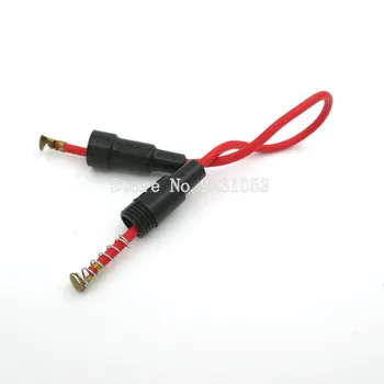 

10PCS Fuse Holder Screw Type 5*20mm With 22 AWG Wire Cable 250V Glass Fuse Tube Fuse Casing