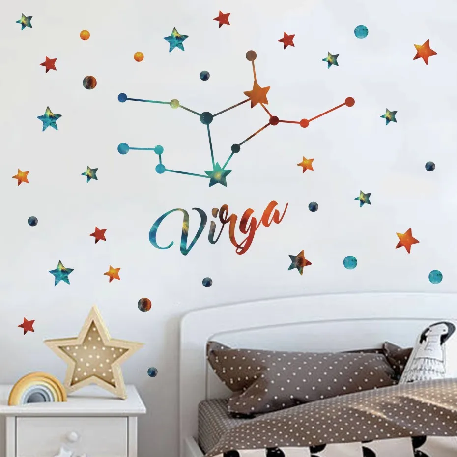 12 Constellation Starry Sky Star  Wall Sticker For Kids Rooms  (11)
