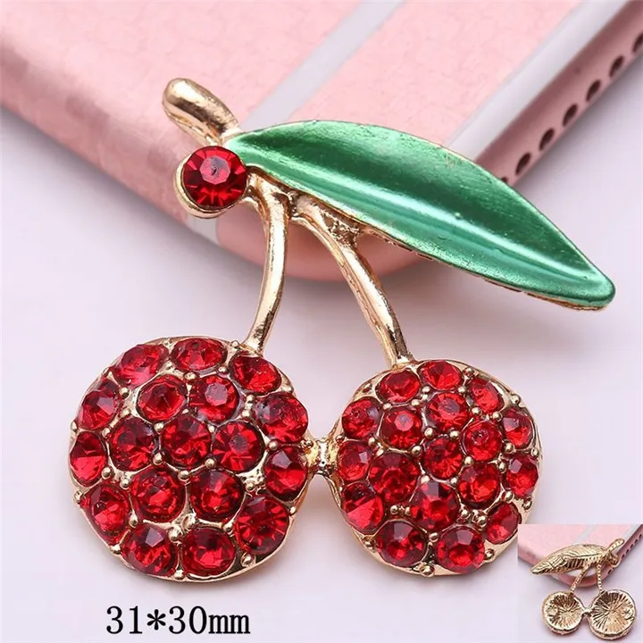 6 Alloy Lipstick Red Lips Fruit Cherry For Mobile Phone Shell Diy Jewelry Accessories Handmade Necklace Bracelet Jewelry Marking