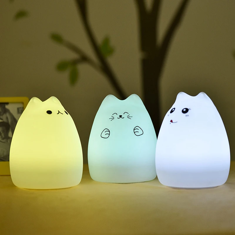 

2019 Newly Sweet Rabbit Night Light Alarm 7 Colors USB Remote Control Smart Keep Sleep Recording Cute Creative Toys Lights Gifts