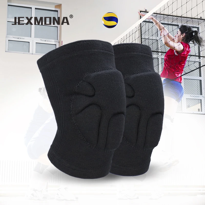

Dance knee pads volleyball yoga fitness elastic knee support guard thick roller skate protector gym training accessories