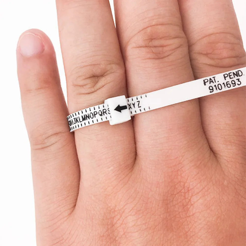 Пластиковое кольцо Калибровочная линейка прибор для калибровки ювелирных изделий палец круг окружающий измерительный инструмент